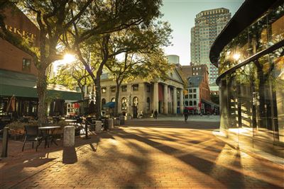 Sonnenuntergang am Quincy Market